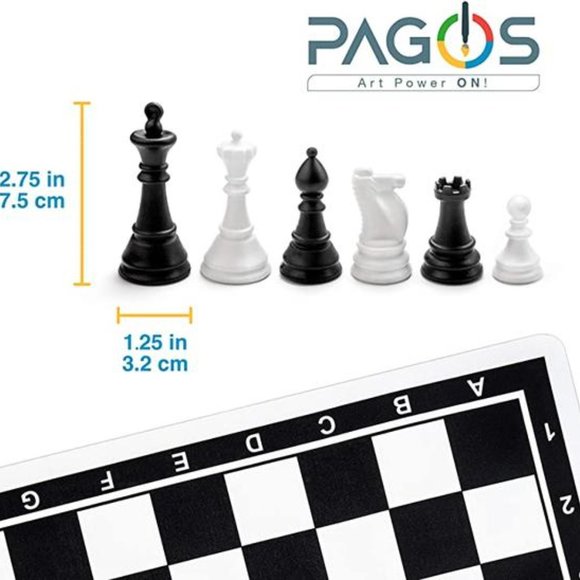 Pagos Chess Set - Portable Travel Chess Board Game - Picture 4 of 7